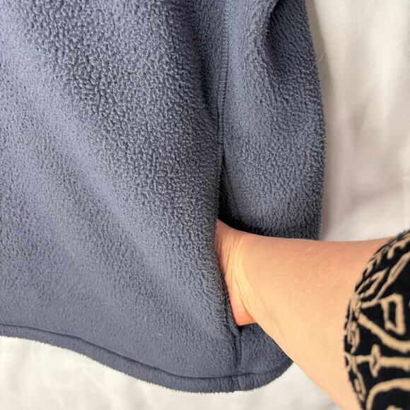 LL Bean Mens Size L Katahdin Sherpa Fleece Pullover Gunmetal Gray 1/4 Zip Pocket - Picture 13 of 13